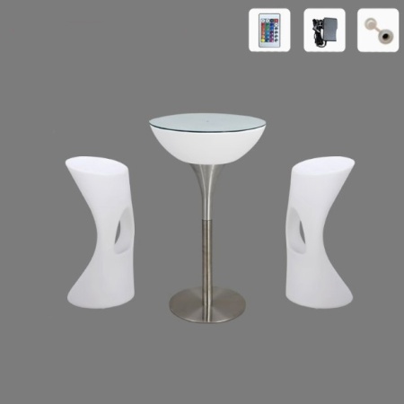 Комплект светящейся мебели Стол+2 стула V1