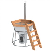 Банный чан 6 граней на подставке с печью Банный чан 6 граней на подставке с печью